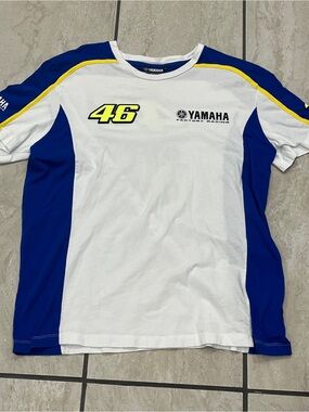 Official Valentino Rossi VR46 Dual Yamaha M1 YZR T Shirt Men’s Large